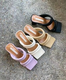【chuclla】【2021/SS】Macaroons puffer mule sandal chs146