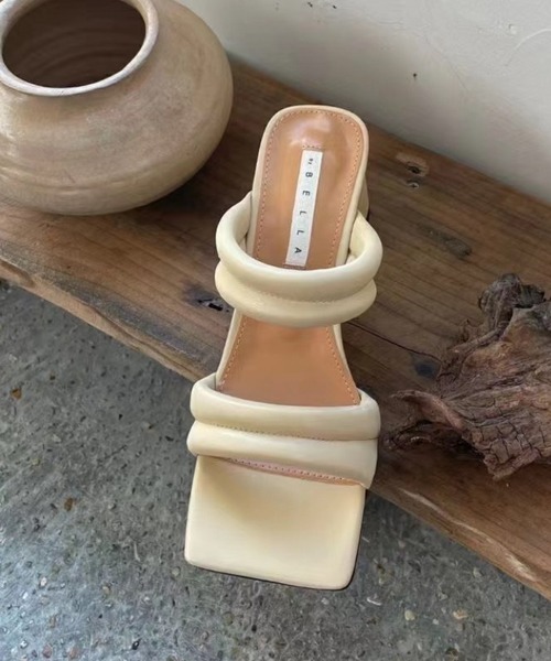 chuclla（チュクラ）の「【chuclla】【2021/SS】Macaroons puffer mule sandal chs146（サンダル・レディース・ブラック/ホワイト/ライトパープル/ベージュ・37/38/39/36/40）」の9枚目の写真