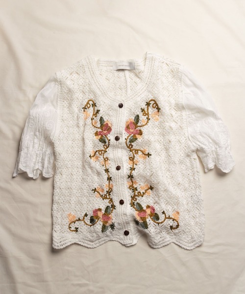 me+em select(ミームセレクト)の「【 6 pattern 】レースかぎ編み刺繍カーディガン(カーディガン/ボレロ・レディース・ホワイト系その他/ホワイト系その他2/ホワイト系その他3/ホワイト系その他4/ホワイト系その他5/ベージュ系その他2/ベージュ系その他3/ベージュ系その他4/ベージュ系その他5/ベージュ系その他/ホワイト/ベージュ・FREE)」の14枚目の写真