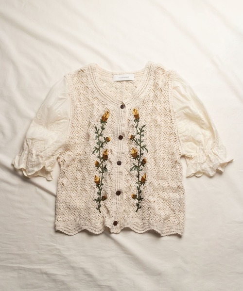 me+em select(ミームセレクト)の「【 6 pattern 】レースかぎ編み刺繍カーディガン(カーディガン/ボレロ・レディース・ホワイト系その他/ホワイト系その他2/ホワイト系その他3/ホワイト系その他4/ホワイト系その他5/ベージュ系その他2/ベージュ系その他3/ベージュ系その他4/ベージュ系その他5/ベージュ系その他/ホワイト/ベージュ・FREE)」の18枚目の写真