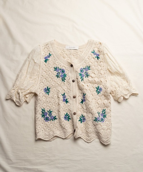 me+em select(ミームセレクト)の「【 6 pattern 】レースかぎ編み刺繍カーディガン(カーディガン/ボレロ・レディース・ホワイト系その他/ホワイト系その他2/ホワイト系その他3/ホワイト系その他4/ホワイト系その他5/ベージュ系その他2/ベージュ系その他3/ベージュ系その他4/ベージュ系その他5/ベージュ系その他/ホワイト/ベージュ・FREE)」の21枚目の写真