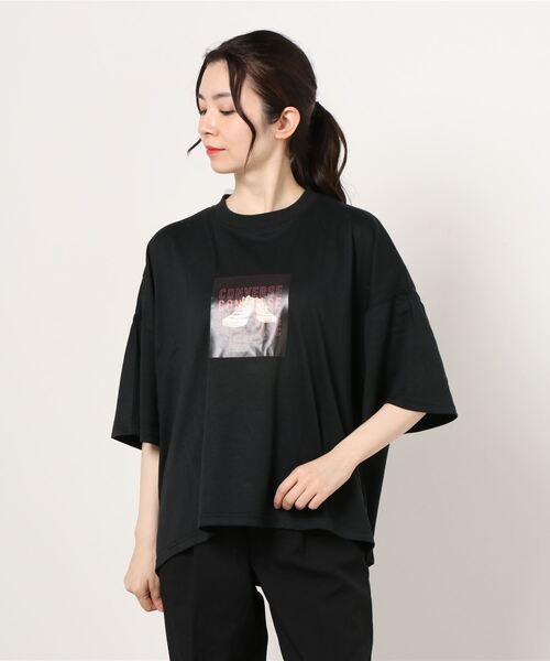 CONVERSE(コンバース)の「CONVERSE コンバース ALL STAR オールスター 転写 カラープリント 半袖Tシャツ(Tシャツ/カットソー・レディース・ブラック/ネイビー/ホワイト・L/M)」の18枚目の写真