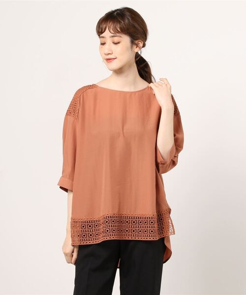 レース切り替えブラウス レース切り替えブラウス