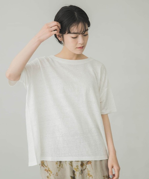 かぐれ　リネン半袖ワイドプルオーバー かぐれ（カグレ）の「リネンカットワイドプルオーバー（Tシャツ