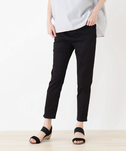 SHOO・LA・RUE（シューラルー）の「◆【SS-4L/3Dスキャン】裏ひんやりサテンスキニーパンツ（その他パンツ・レディース・アイボリー/ブラック/ベージュ/ピンク系・01/02/03/04/05/06/10）」の2枚目の写真