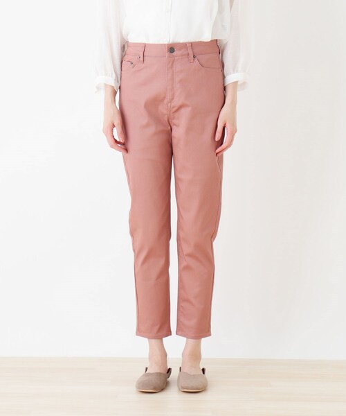 SHOO・LA・RUE（シューラルー）の「◆【SS-4L/3Dスキャン】裏ひんやりサテンスキニーパンツ（その他パンツ・レディース・アイボリー/ブラック/ベージュ/ピンク系・01/02/03/04/05/06/10）」の5枚目の写真