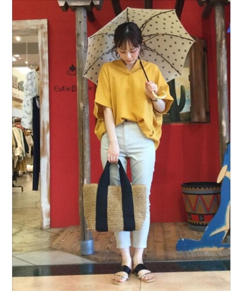 SHOO・LA・RUE（シューラルー）の「◆【SS-4L/3Dスキャン】裏ひんやりサテンスキニーパンツ（その他パンツ・レディース・アイボリー/ブラック/ベージュ/ピンク系・01/02/03/04/05/06/10）」の10枚目の写真