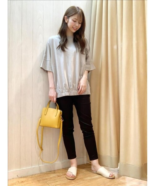 SHOO・LA・RUE（シューラルー）の「◆【SS-4L/3Dスキャン】裏ひんやりサテンスキニーパンツ（その他パンツ・レディース・アイボリー/ブラック/ベージュ/ピンク系・01/02/03/04/05/06/10）」の14枚目の写真