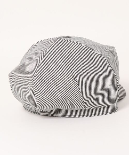 polcadot(ポルカドット)の「DENIM BIG CASKET/デニム ビッグ キャストケット(キャスケット・メンズ・ストライプ/ブラック/ネイビー・XL/FREE)」の4枚目の写真