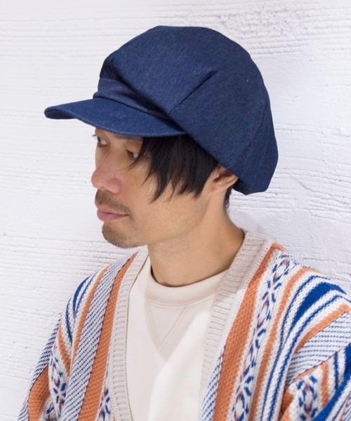 polcadot(ポルカドット)の「DENIM BIG CASKET/デニム ビッグ キャストケット(キャスケット・メンズ・ストライプ/ブラック/ネイビー・XL/FREE)」の17枚目の写真