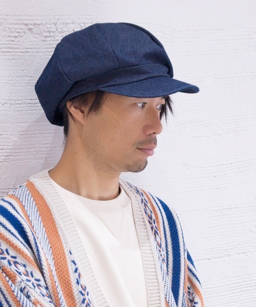 polcadot(ポルカドット)の「DENIM BIG CASKET/デニム ビッグ キャストケット(キャスケット・メンズ・ストライプ/ブラック/ネイビー・XL/FREE)」の22枚目の写真