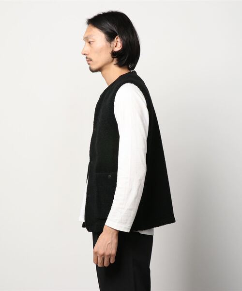 Jackman（ジャックマン）の「Boa Vest（ベスト・メンズ・ブラック/ベージュ/アイボリー・SMALL/MEDIUM/LARGE）」の4枚目の写真