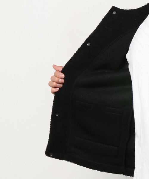 Jackman（ジャックマン）の「Boa Vest（ベスト・メンズ・ブラック/ベージュ/アイボリー・SMALL/MEDIUM/LARGE）」の6枚目の写真