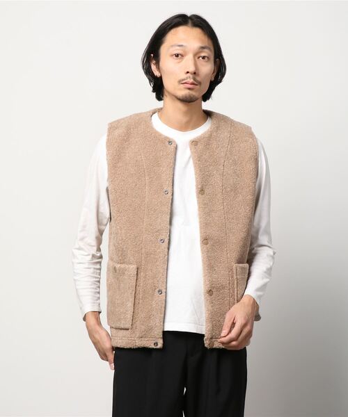 Jackman（ジャックマン）の「Boa Vest（ベスト・メンズ・ブラック/ベージュ/アイボリー・SMALL/MEDIUM/LARGE）」の7枚目の写真