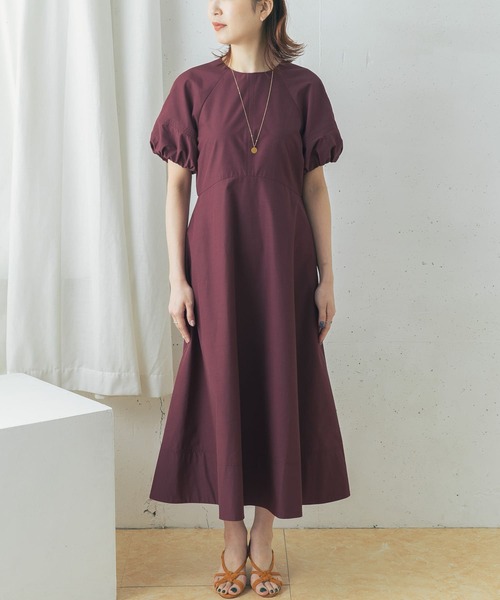 美品　アーバンリサーチロッソ　パフスリーブフレアワンピース（F） URBAN RESEARCH ROSSO（アーバンリサーチロッソ）の
