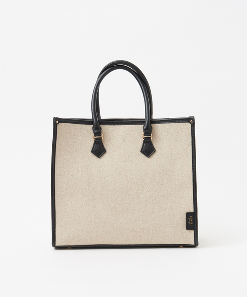 LOWELL things（ロウェル　シングス）の「★【WEB限定】ファブリックスクエアトート（トートバッグ・レディース・ブラック/イエロー/アイボリー・フリー）」の12枚目の写真