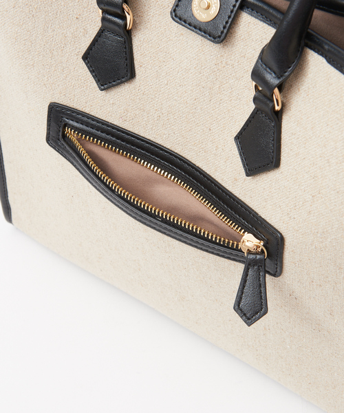 LOWELL things（ロウェル　シングス）の「★【WEB限定】ファブリックスクエアトート（トートバッグ・レディース・ブラック/イエロー/アイボリー・フリー）」の15枚目の写真