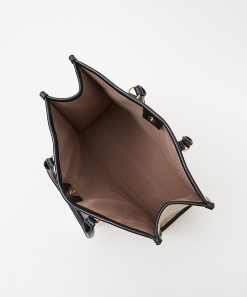 LOWELL things（ロウェル　シングス）の「★【WEB限定】ファブリックスクエアトート（トートバッグ・レディース・ブラック/イエロー/アイボリー・フリー）」の16枚目の写真