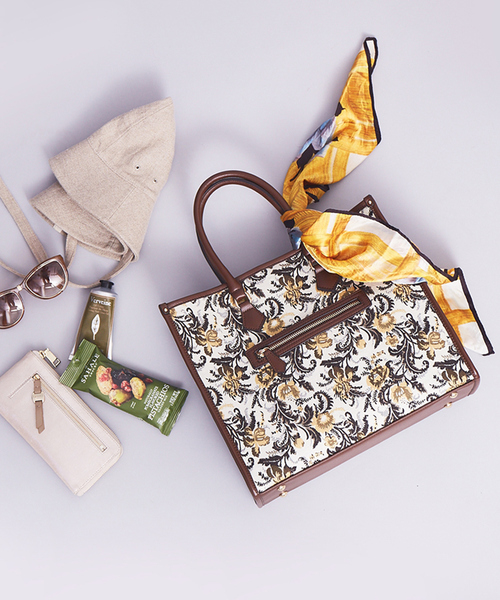 LOWELL things（ロウェル　シングス）の「★【WEB限定】ファブリックスクエアトート（トートバッグ・レディース・ブラック/イエロー/アイボリー・フリー）」の21枚目の写真