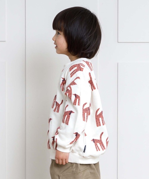 MAKE YOUR DAY（メイクユアデイ）の「ダルメシアン総柄裏毛トレーナー■80～140cm（スウェット・キッズ・グレー/アイボリー/キャメル・90/100/110/120/80/130/140）」の19枚目の写真