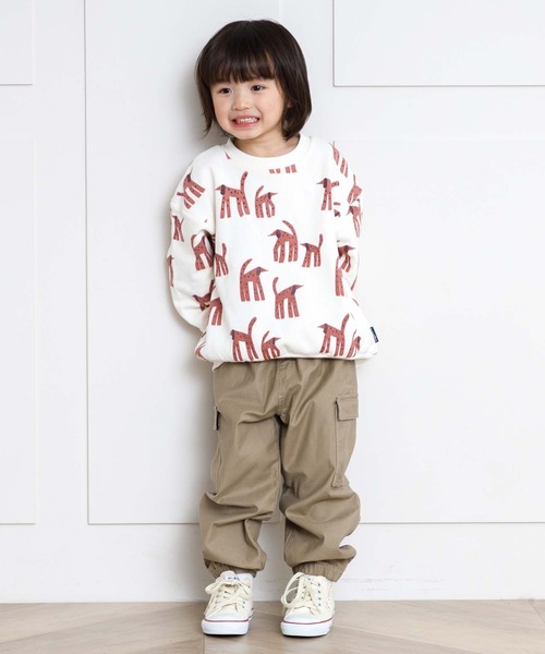 MAKE YOUR DAY（メイクユアデイ）の「ダルメシアン総柄裏毛トレーナー■80～140cm（スウェット・キッズ・グレー/アイボリー/キャメル・90/100/110/120/80/130/140）」の20枚目の写真