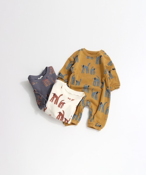 MAKE YOUR DAY（メイクユアデイ）の「ダルメシアン総柄裏毛トレーナー■80～140cm（スウェット・キッズ・グレー/アイボリー/キャメル・90/100/110/120/80/130/140）」の12枚目の写真