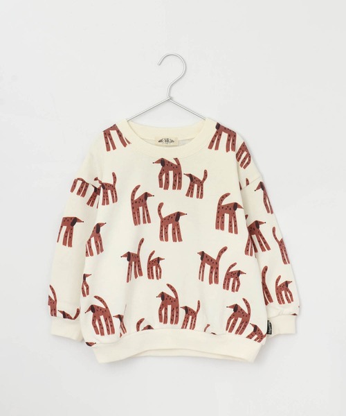 MAKE YOUR DAY（メイクユアデイ）の「ダルメシアン総柄裏毛トレーナー■80～140cm（スウェット・キッズ・グレー/アイボリー/キャメル・90/100/110/120/80/130/140）」の9枚目の写真