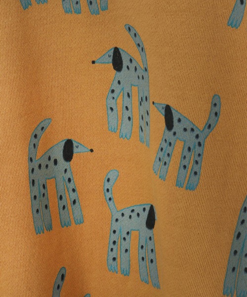 MAKE YOUR DAY（メイクユアデイ）の「ダルメシアン総柄裏毛トレーナー■80～140cm（スウェット・キッズ・グレー/アイボリー/キャメル・90/100/110/120/80/130/140）」の5枚目の写真