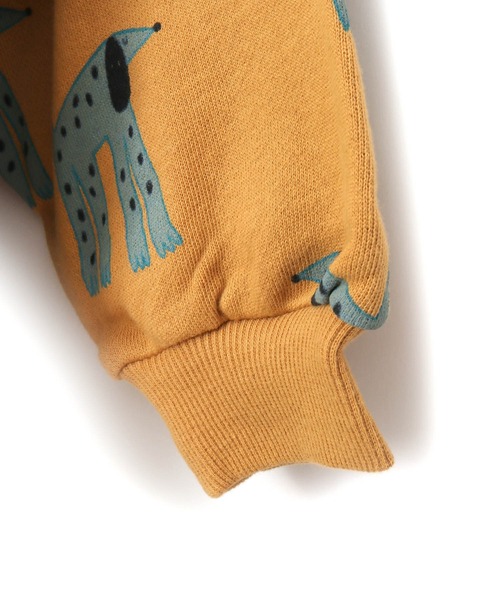 MAKE YOUR DAY（メイクユアデイ）の「ダルメシアン総柄裏毛トレーナー■80～140cm（スウェット・キッズ・グレー/アイボリー/キャメル・90/100/110/120/80/130/140）」の8枚目の写真