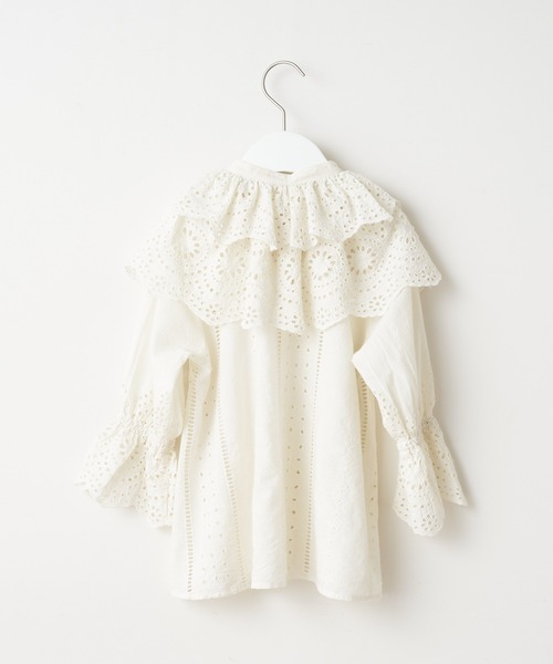 CIAOPANIC TYPY(チャオパニックティピー)の「【KIDS】【india】付け襟ボリュームレースブラウス(シャツ/ブラウス・キッズ・ホワイト/ブラック・SMALL/MEDIUM/LARGE/X-LARGE/XX-LARGE)」の7枚目の写真