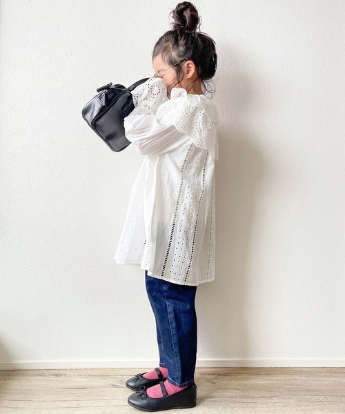 CIAOPANIC TYPY(チャオパニックティピー)の「【KIDS】【india】付け襟ボリュームレースブラウス(シャツ/ブラウス・キッズ・ホワイト/ブラック・SMALL/MEDIUM/LARGE/X-LARGE/XX-LARGE)」の13枚目の写真