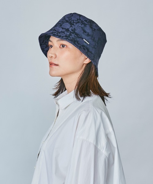 OVERRIDE(オーバーライド)の「OVERRIDE JACQUARD BUCKET TULIP(ハット・レディース・ネイビー/レッド系/ブラック・M/57.5cm)」の14枚目の写真