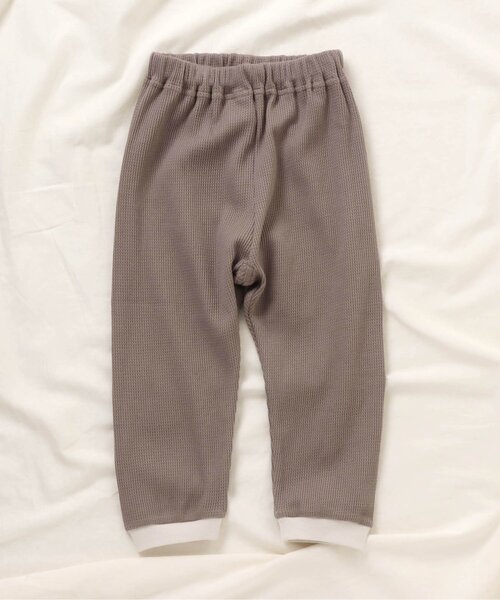 apres les cours（アプレレクール）の「/ゆったりワッフルパジャマ 10分丈（ルームウェア/パジャマ・キッズ・アイボリー/ブラウン・100/120/90/130/110/80）」の10枚目の写真