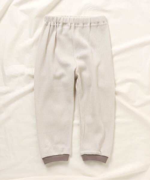 apres les cours（アプレレクール）の「/ゆったりワッフルパジャマ 10分丈（ルームウェア/パジャマ・キッズ・アイボリー/ブラウン・100/120/90/130/110/80）」の12枚目の写真