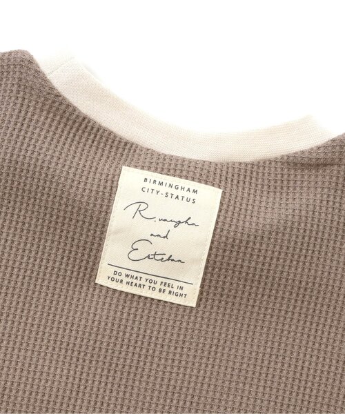 apres les cours（アプレレクール）の「/ゆったりワッフルパジャマ 10分丈（ルームウェア/パジャマ・キッズ・アイボリー/ブラウン・100/120/90/130/110/80）」の14枚目の写真