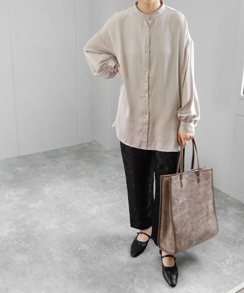 minia（ミニア）の「素材遊びがかわいいパイピングビッグトートバッグ　◆（トートバッグ・レディース・ブラウン/アニマル/モカ・FREE）」の5枚目の写真