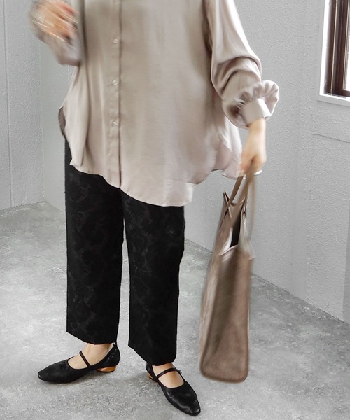 minia（ミニア）の「素材遊びがかわいいパイピングビッグトートバッグ　◆（トートバッグ・レディース・ブラウン/アニマル/モカ・FREE）」の7枚目の写真