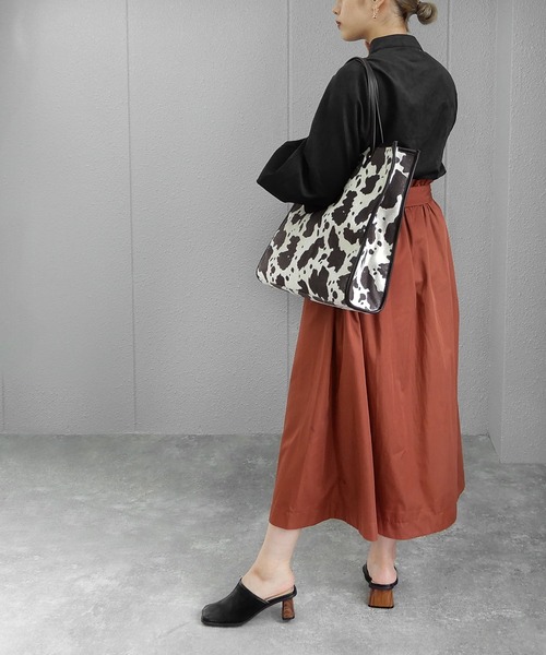 minia（ミニア）の「素材遊びがかわいいパイピングビッグトートバッグ　◆（トートバッグ・レディース・ブラウン/アニマル/モカ・FREE）」の14枚目の写真