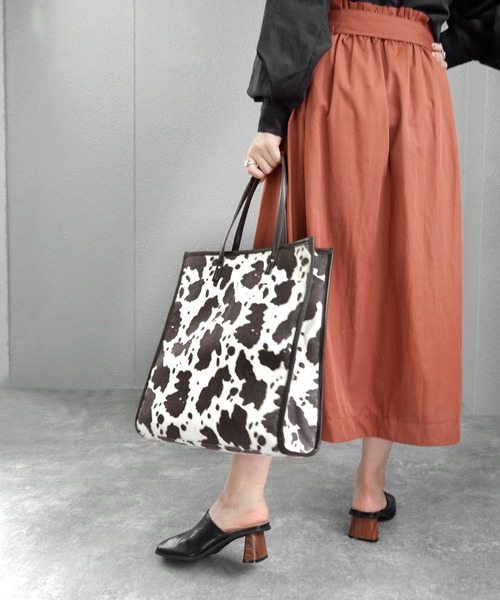 minia（ミニア）の「素材遊びがかわいいパイピングビッグトートバッグ　◆（トートバッグ・レディース・ブラウン/アニマル/モカ・FREE）」の15枚目の写真