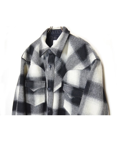 Iroquois（イロコイ）の「MULE FLANNEL CHECK CO（ステンカラーコート・メンズ・ブラウン系その他/ブラック系その他・2/1/3）」の20枚目の写真