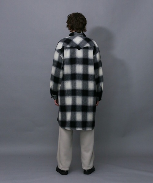 Iroquois（イロコイ）の「MULE FLANNEL CHECK CO（ステンカラーコート・メンズ・ブラウン系その他/ブラック系その他・2/1/3）」の7枚目の写真