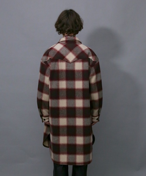 Iroquois（イロコイ）の「MULE FLANNEL CHECK CO（ステンカラーコート・メンズ・ブラウン系その他/ブラック系その他・2/1/3）」の11枚目の写真