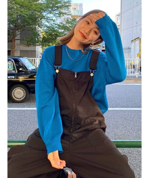 Ungrid(アングリッド)の「ラムウールクルーネックニット(ニット/セーター・レディース・ライトグレー/グリーン系その他/ブルー/パープル・FREE)」の8枚目の写真