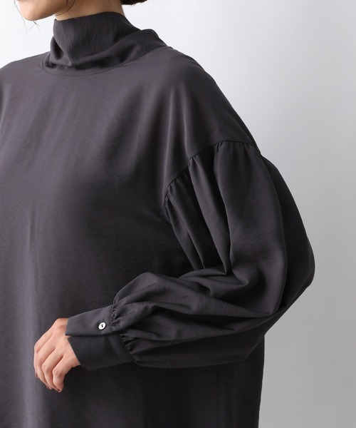 A part by（アパートバイ）の「ハイネックボウタイブラウス　218263（シャツ/ブラウス・レディース・オフホワイト/チャコールグレー・FREE）」の14枚目の写真