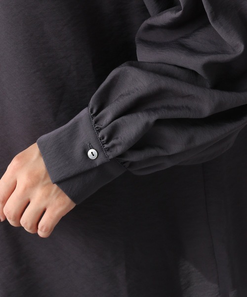 A part by（アパートバイ）の「ハイネックボウタイブラウス　218263（シャツ/ブラウス・レディース・オフホワイト/チャコールグレー・FREE）」の5枚目の写真