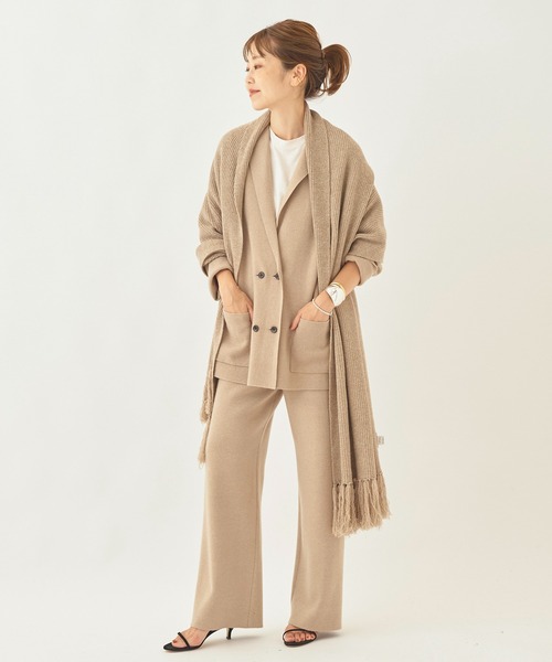 23AW✨Plageプラージュ ミラノリブニットジャケット ダブル カシミヤ plage（プラージュ）の「ミラノリブニットジャケット◇（テーラード