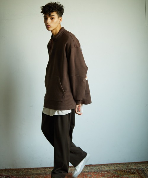 TAUPE（トープ）の「【TAUPE/トープ】 ピーコックプリントスタンドスウェット（スウェット・メンズ・ブラック/ブラウン・2）」の20枚目の写真