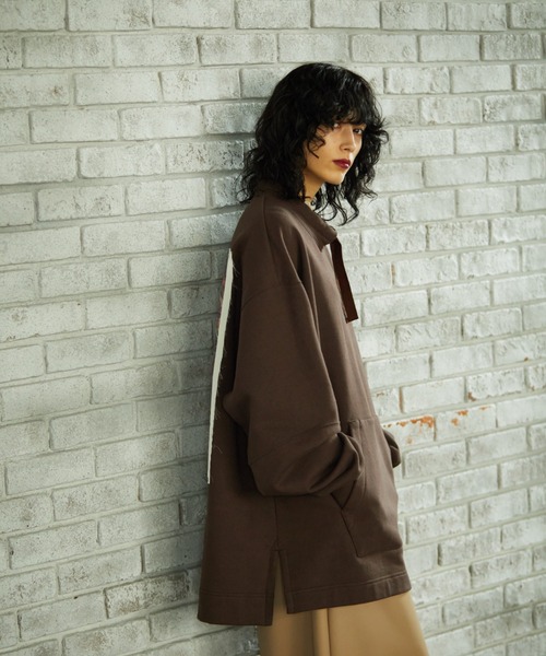 TAUPE（トープ）の「【TAUPE/トープ】 ピーコックプリントスタンドスウェット（スウェット・メンズ・ブラック/ブラウン・2）」の14枚目の写真