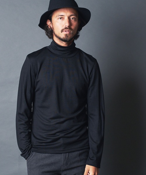 Magine(マージン)の「WOOL JERSEY TURTLE/N L/S ウールジャージ タートルネック ロングスリーブ(Tシャツ/カットソー・メンズ・ネイビー/チャコールグレー/ボルドー/ブラック・46/44/48)」の5枚目の写真