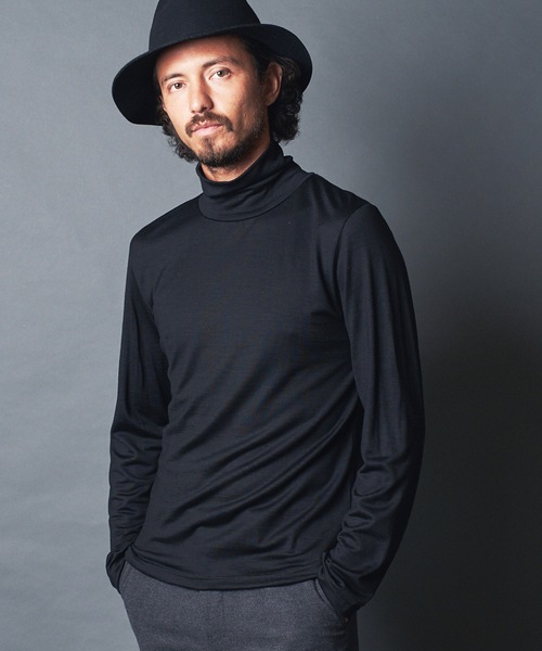 Magine(マージン)の「WOOL JERSEY TURTLE/N L/S ウールジャージ タートルネック ロングスリーブ(Tシャツ/カットソー・メンズ・ネイビー/チャコールグレー/ボルドー/ブラック・46/44/48)」の6枚目の写真